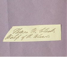 Thomas M. Clark Signed Cut Signature Episcopal Bishop of Rhode Island autograph