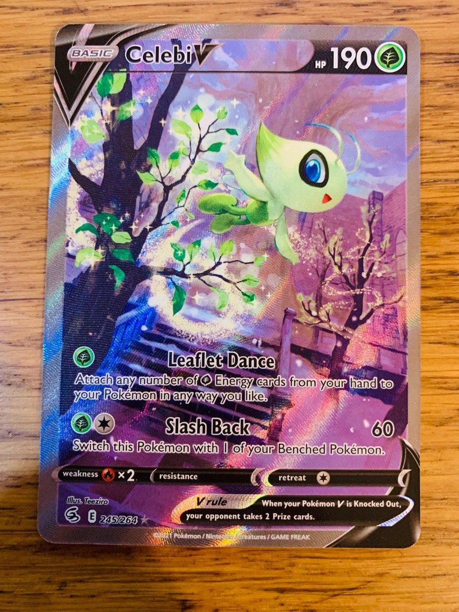 NEAR MINT! Celebi V (245/264) Fusion Strike Alt Art Ultra Rare