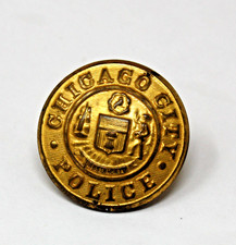 Vintage Chicago City Police Brass Uniform Button Waterbury