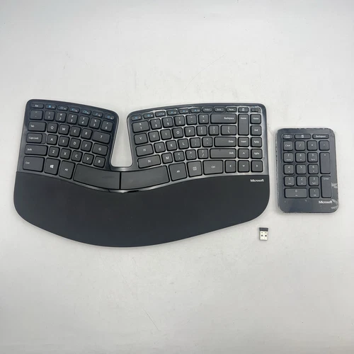 Microsoft Sculpt Ergonomic Wireless Keyboard & Keypad Model 1559 Plus USB Dongle