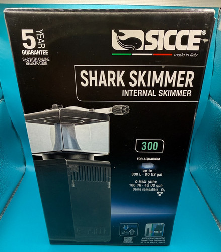 Shark Protein Skimmer 300 (Up to 80 Gallons) - Sicce
