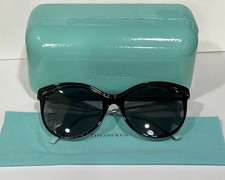 TIFFANY CO. TF4149-8001/9s-55/18-140 2n BLACK AUTHENTIC SUNGLASSES