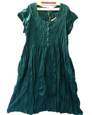 PRIVATSACHEN cooles Kleid Ecokattun 48-50-52 (3) NÄHCAFE A-Linie 'jade' grün