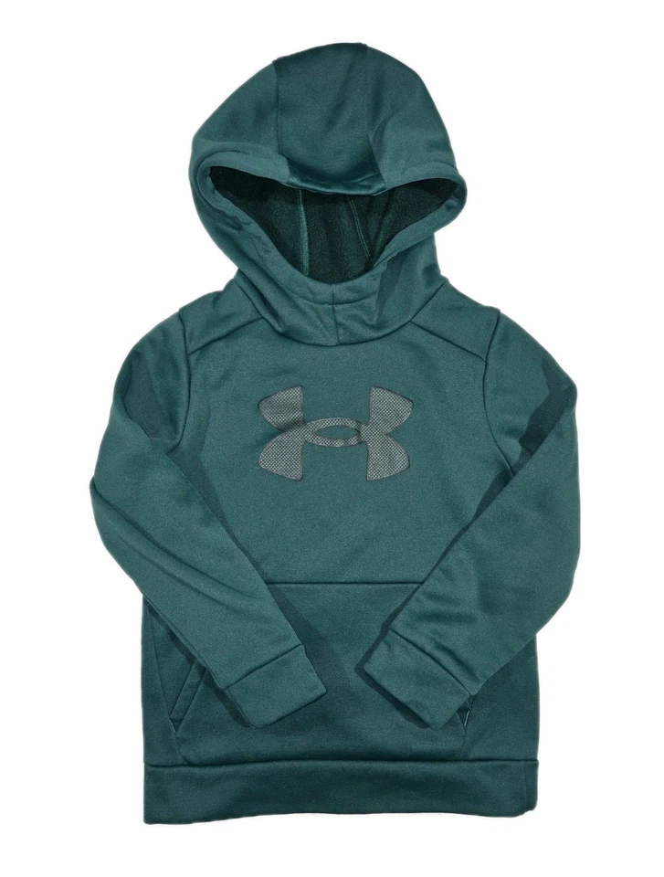 Sudadera con capucha Under Armour verde niños jóvenes pequeña Foto 2 de 4