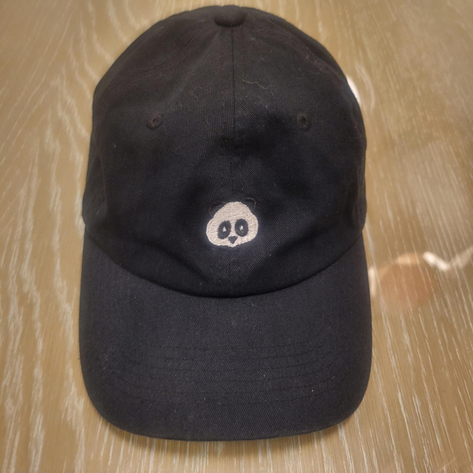 Panda Hat Black Adjustable Strapback Cap - image 1