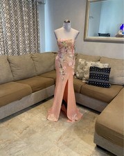 New Windsor XS  Women Strapless Floral Sequin Formal Dress Orig price $179..