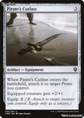MTG Pirate's Cutlass [CMR - 333] NM