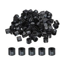 Clothes Hanger Marker Colored Hanger Sizer Garment Tag Number 28, Black 100pcs