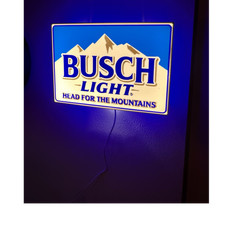 Busch Light Head for the Mountains Lighted Wall Sign Beer Breweriana
