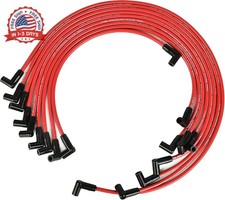 Universal Spark Plug Wire Set - 8.5mm Red High Performance - Compatible with Che