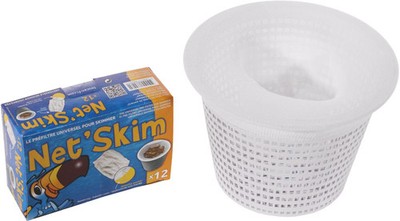 Toucan Net Skim Wegwerf-Feinfilter Poolfilter für Skimmerkorb Ø 24cm 12er Set