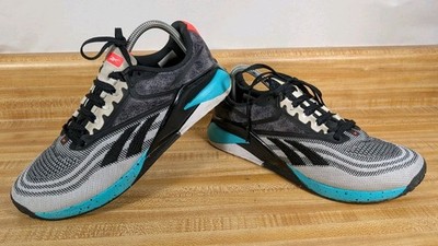 GY2296  Womens Reebok NANO X2 Size 9 #130181498 Black Gray Light Blue 