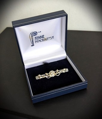 Schottische Silber Charles Rennie MacKintosh Stab Brosche Carrick Schmuck mit Box