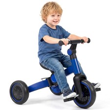 5-In-1 Bike Kids Balance Bike with Removable Pedals Adjustable Handlebar
