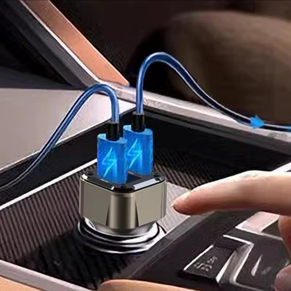 Car Charger USB C 30W Phone Charger With Safety Hammer Design Fast Charge USB - Image 4 of 4