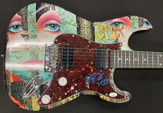JAMES YOUNG Signed Auto Pickguard STYX Wrapped Electric Guitar JSA Authentic