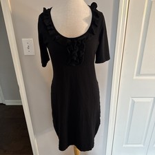 Ann Taylor Little Black Dress Knit Career Cocktail Party Womens Medium Petite