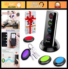 Key Finder Locator Tags, 80dB RF Tracker for Wallet, Phone, Glasses, Pet - 131ft