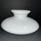 Vtg Art Deco Spaceship Flying Saucer White Milk Glass Lamp Shade GWTW Light MCM
