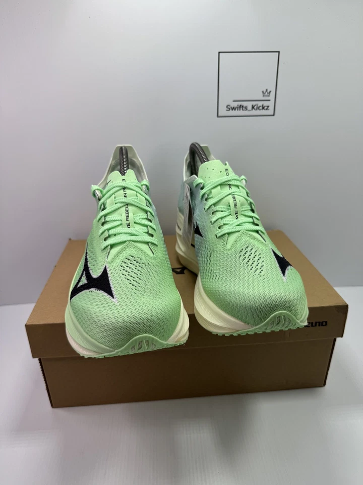 Mizuno Wave Rebellion Pro 3 Running Shoes - Light Green - Size UK 7 - BNIB - Image 4 of 4