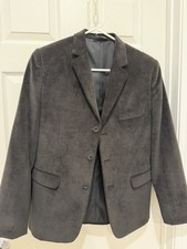 Calvin Klein Boys Black Velvet Like Blazer Size 16r
