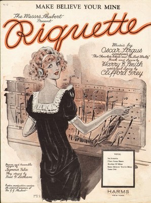 Make Believe You're Mine 1925 RIQUETTE Oscar Straus Theatre Sheet Music!