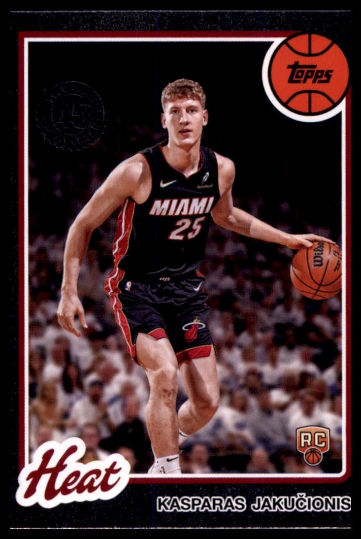 2025-26 Topps 1980-81 Anniversary Kasparas Jakucionis Rookie #80BK-66 Miami Heat