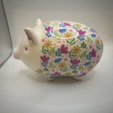 Tilly Pig  Ceramic Piggy Bank Flower Power Money Box All pigs are seconds  