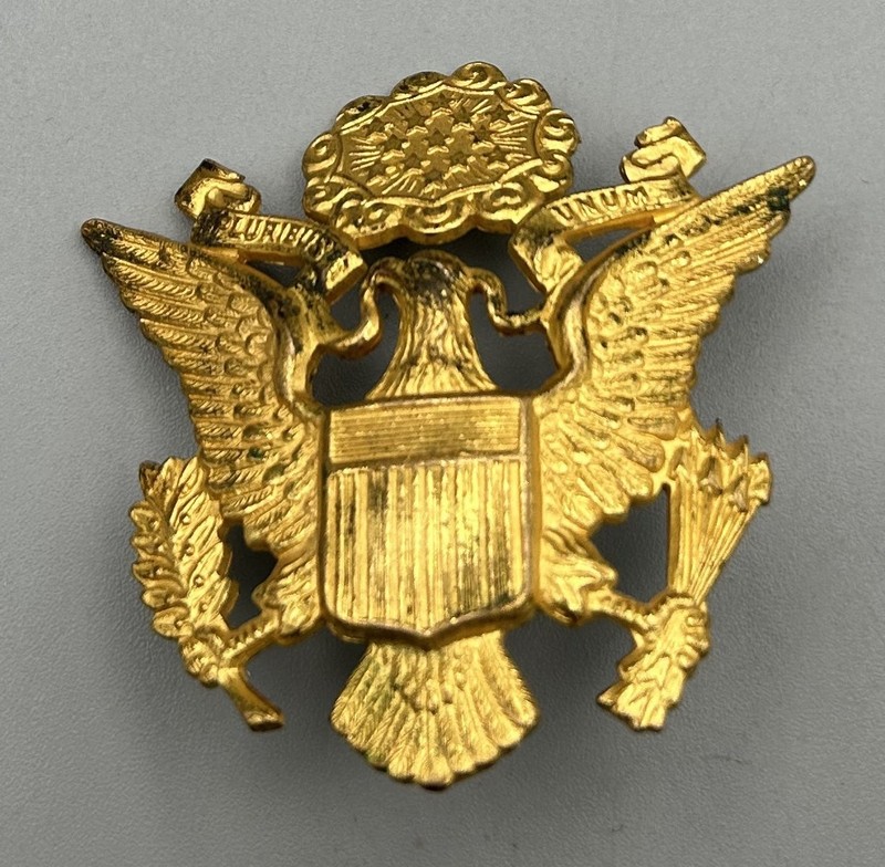 WWII Army Officer Hat Badge by Meyer Metal RARE