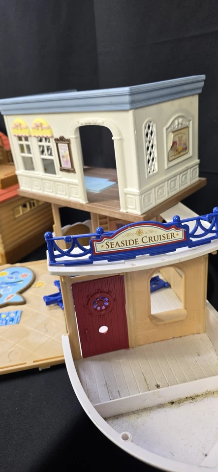 Lote de casa Calico Critters CABINA DE TRONCOS/supermercado/tienda de juguetes/crucero costero/etc Foto 2 de 4