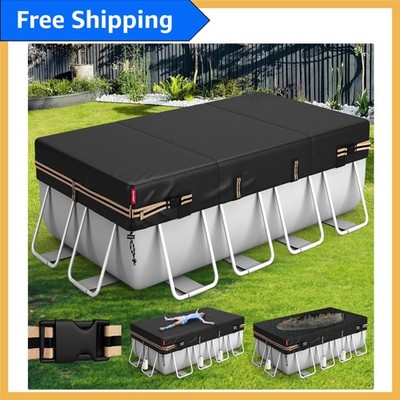 Durable 8x16 Ft Rectangular Pool Cover for Bestway/Intex - Safe & Reliable