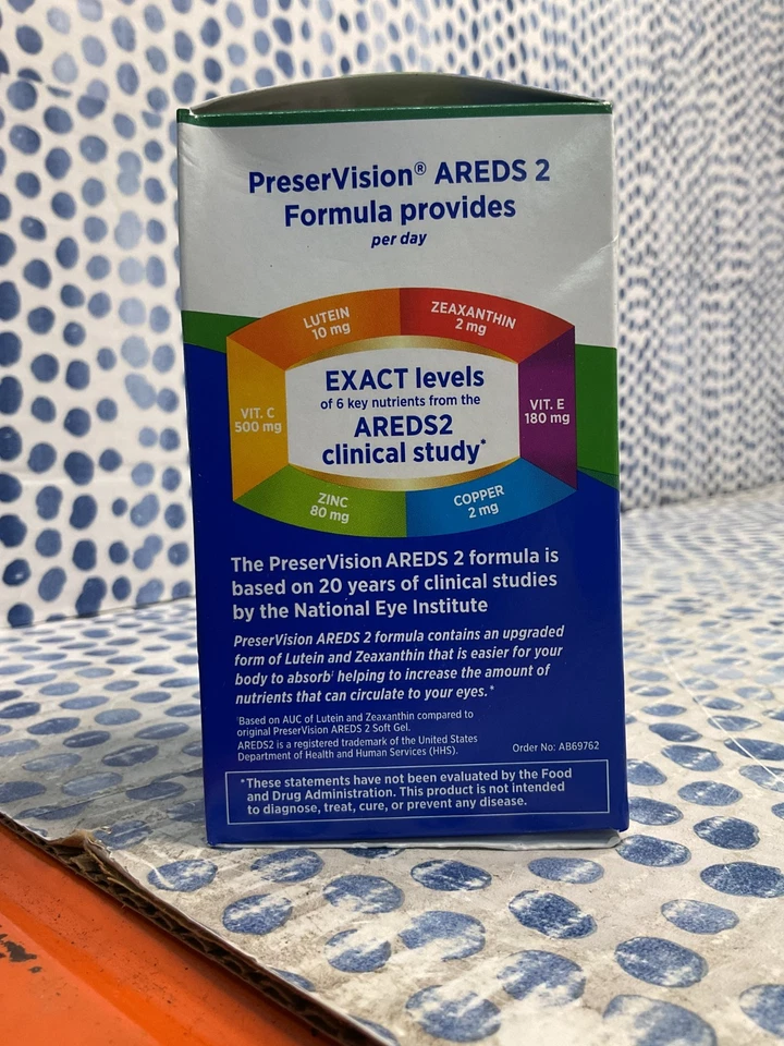 Bausch+Lomb PreserVision AREDS 2 (120ct/caixa, 2 caixas) EXP 2/2027 *NOVO* - Imagem 3 de 4