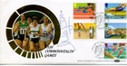 1986 C'WEALTH GAMES GREAT BRITAIN BENHAM FDC SIGNED the late MANUEL SANTANA VGC