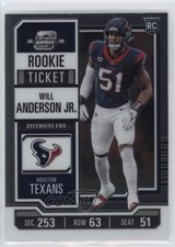 2023 Panini Contenders Optic Rookie Ticket Will Anderson Jr #98 0w8p