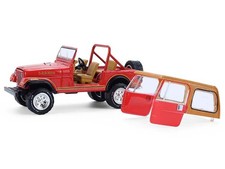 1/64 1980 Jeep CJ-7 Laredo Red with Tan Top "All Terrain" Series 17