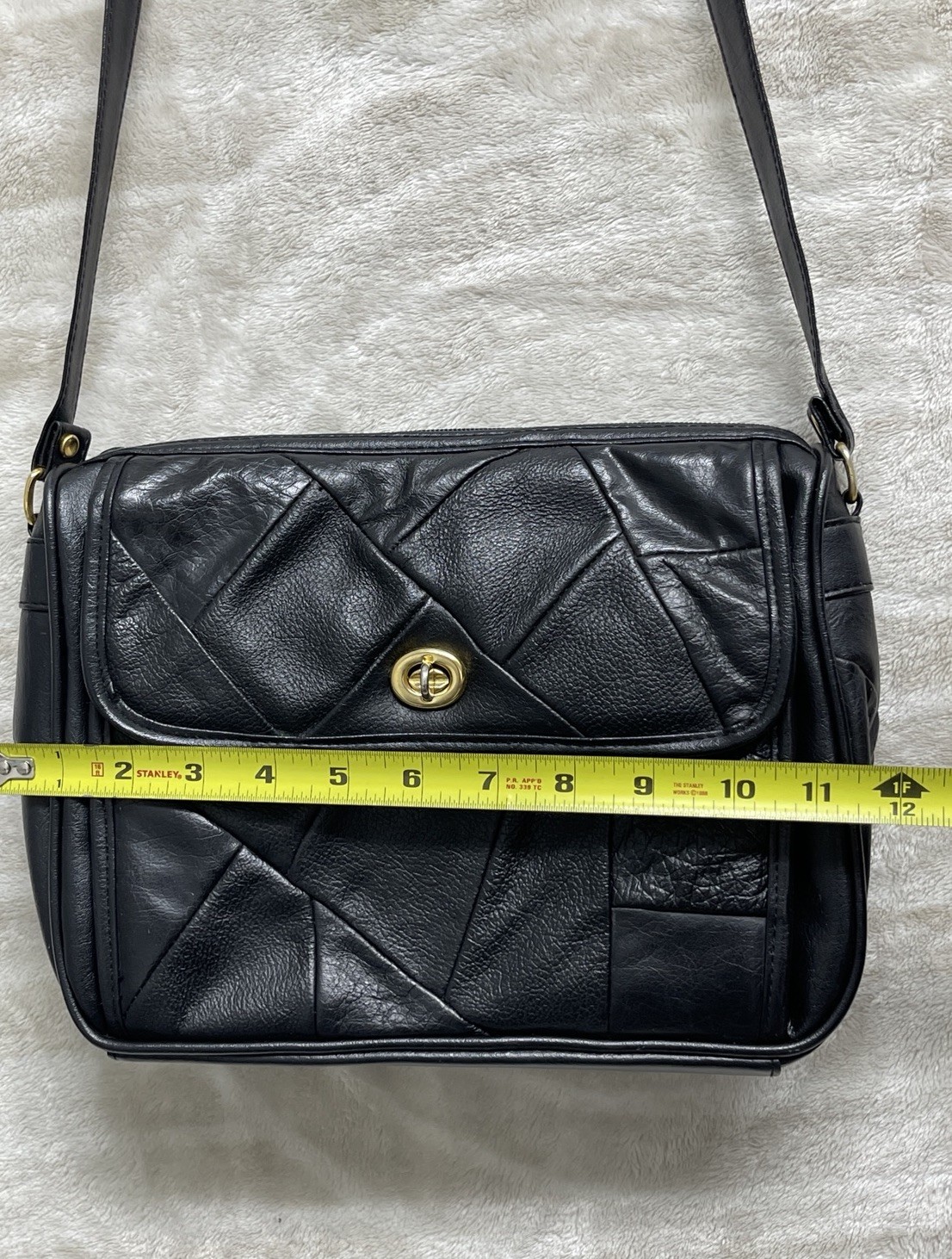 Via Piaggi Patchwork Leather Turn Lock Crossbody/… - image 18