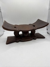Vintage African Ghana Ashanti Wooden Tribal Stool. 26cm Long