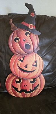 Halloween Pumpkin Stack Decorative Metal DT  Indoor/Outdoor Sign