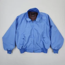 Vtg 80s 90s Westwind Sportswear  Golfer Touring Bomber Jacket Blue Plaid Lined