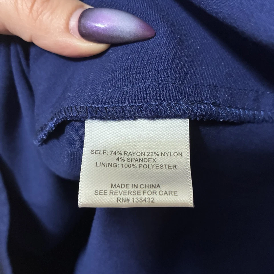 ModCloth плиссированные юбки трапециевидный эластичной мини-платье женщин M темно-синий завышенной талии - Изображение 4 из 4