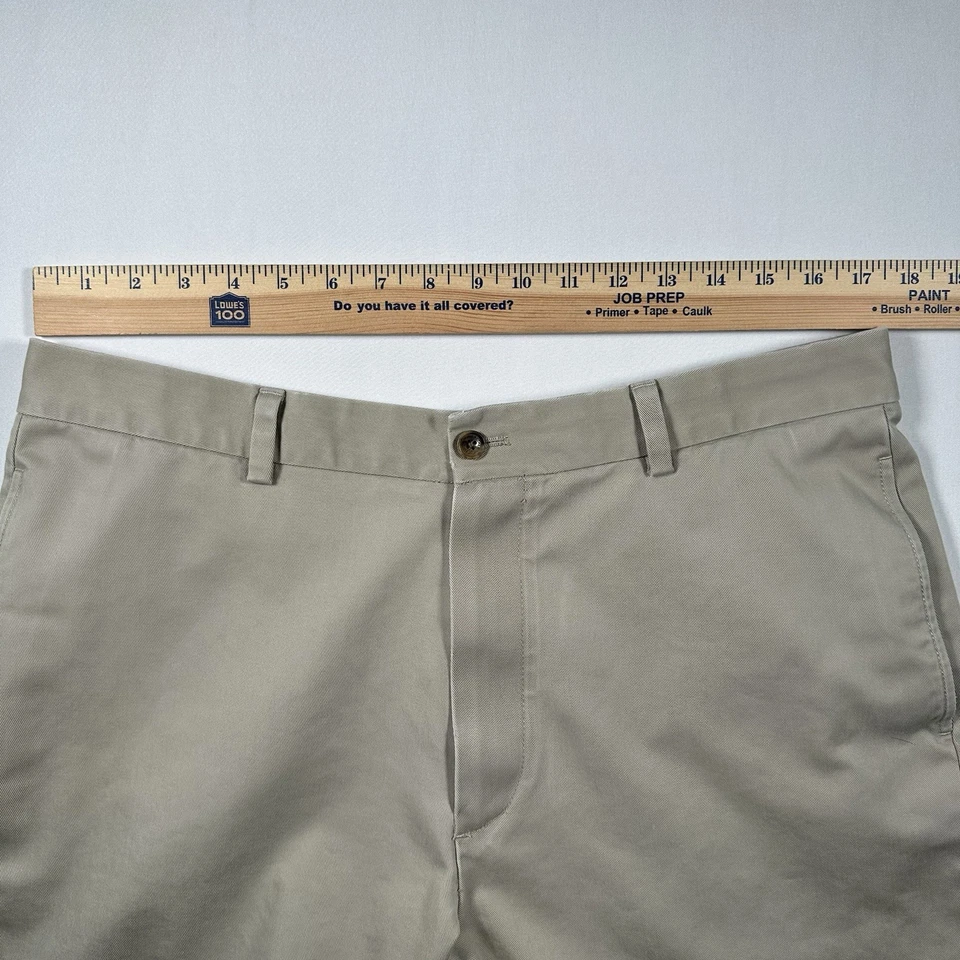 Pantalones Cortos Chinos Brooks Brothers Beige Frente Plano Para Hombre 36 Ligeros Golf Preppy Foto 3 de 4