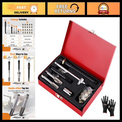 maXpeedingrods Spark Plug Thread Repair Kit, M14 x 1.25 Taps Inserts Screw Rethr