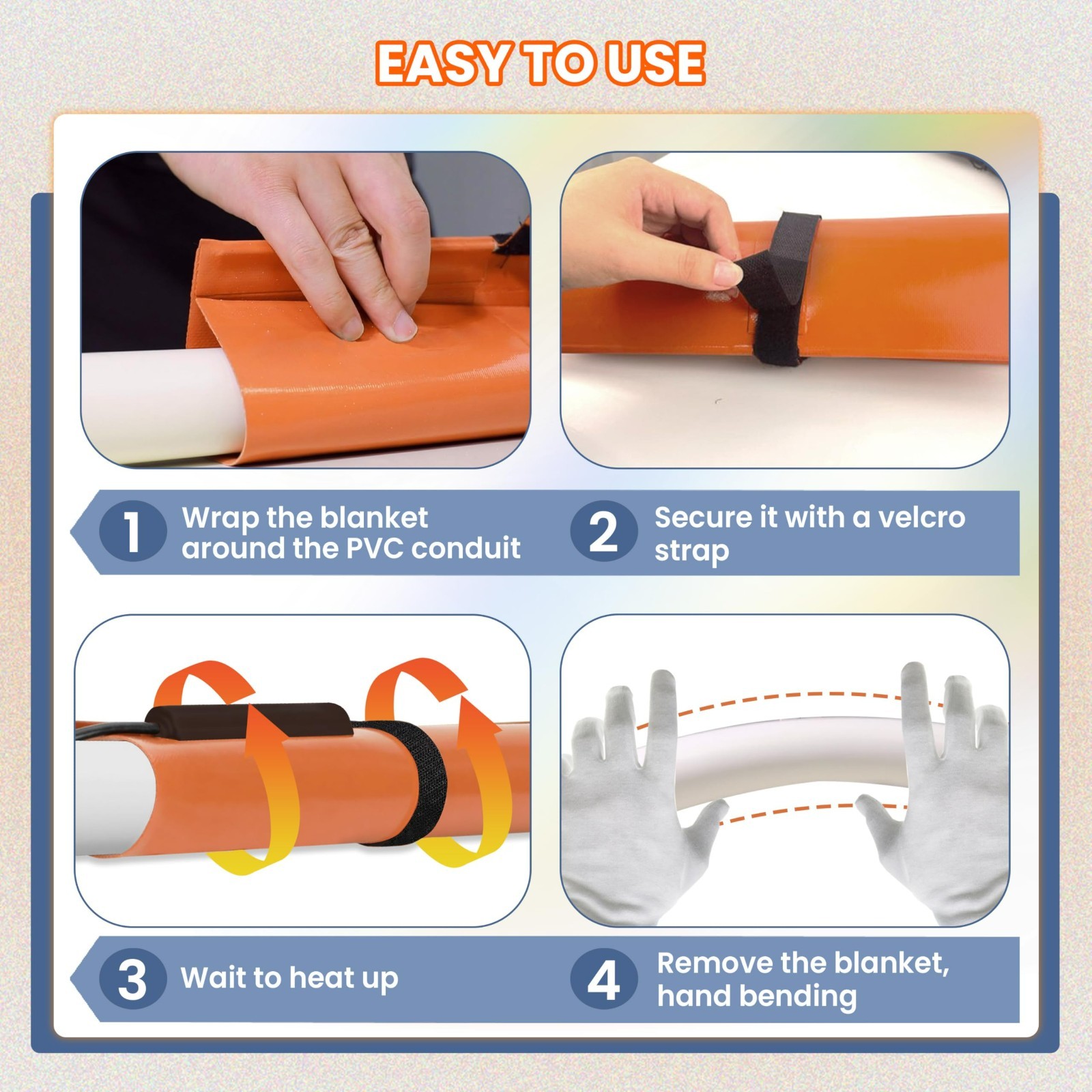 Silicone Temperature Controlled PVC Heat Blanket, 3½"-4" Conduit Bender