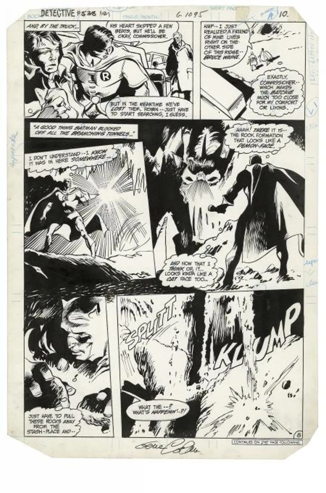Gene Colan - Detective comics #538 (DC) - 1984. (Signed) Comic Art