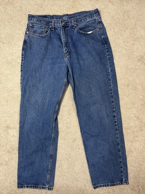 Levis 550 Jeans Mens 36x32 Blue Relaxed Fit Straight Leg Dark Wash Cotton Denim