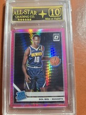 2019 Donruss Optic Bol Bol RC All-Star Grading 9 Hyper Pink Phoenix Suns