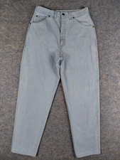 VTG 90s Lands End Womens Jeans 12 Regular Blue Tapered Highrise Light Wash 30x29