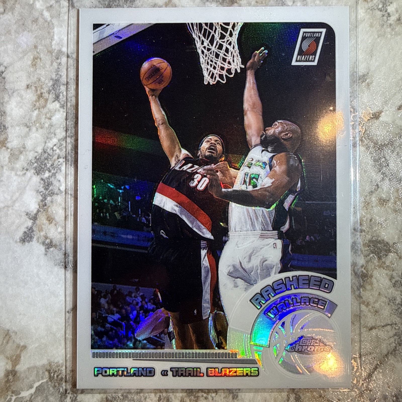 2002-03 Topps Chrome - Rasheed Wallace #5 White Border Refractor /249