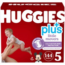 Huggies Plus Diapers Size 5 27 Pounds 144 Count