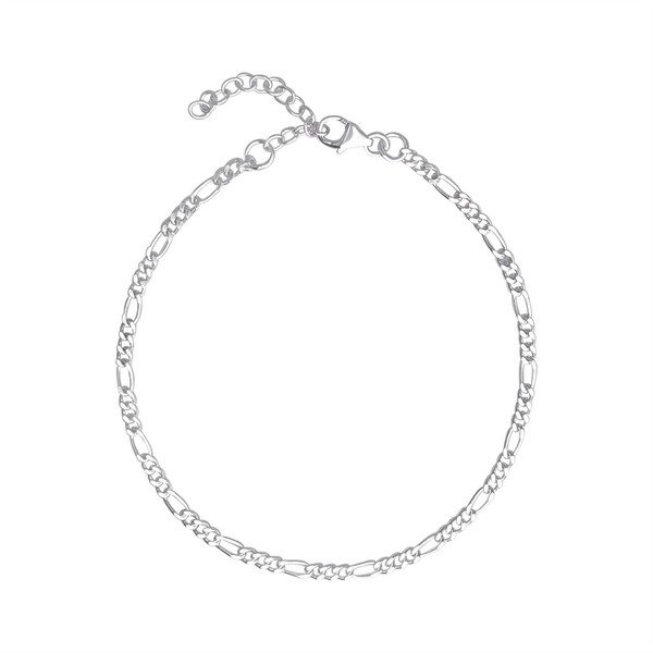 Armband Figarokette 925 Sterling Silber Karabinerverschluss - Silverly-image
